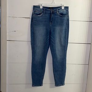 Judy Blue Slim Fit Jeans Skinny Stretch 13/31 Blue Distressed